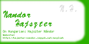 nandor hajszter business card